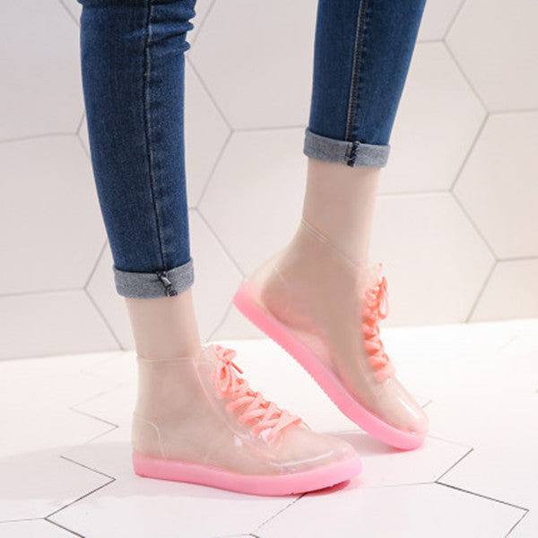 Transparent waterproof women's shoes DB5749