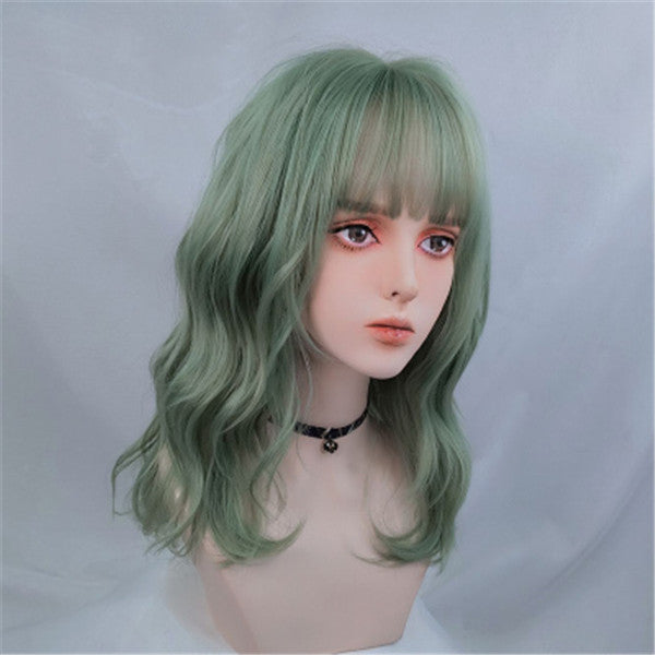 Harajuku Six Color Medium Long Curly Hair Wig DB5034