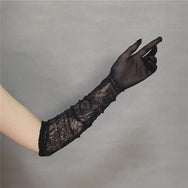 Lolita vintage knitted lace gloves DB7263