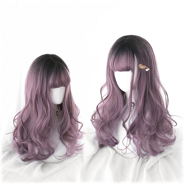 Lolita black gradient purple wig DB4871