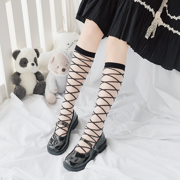 Lolita Cross Socks DB5991