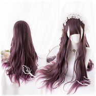 Lolita Harajuku dark purple gradient wig DB4874