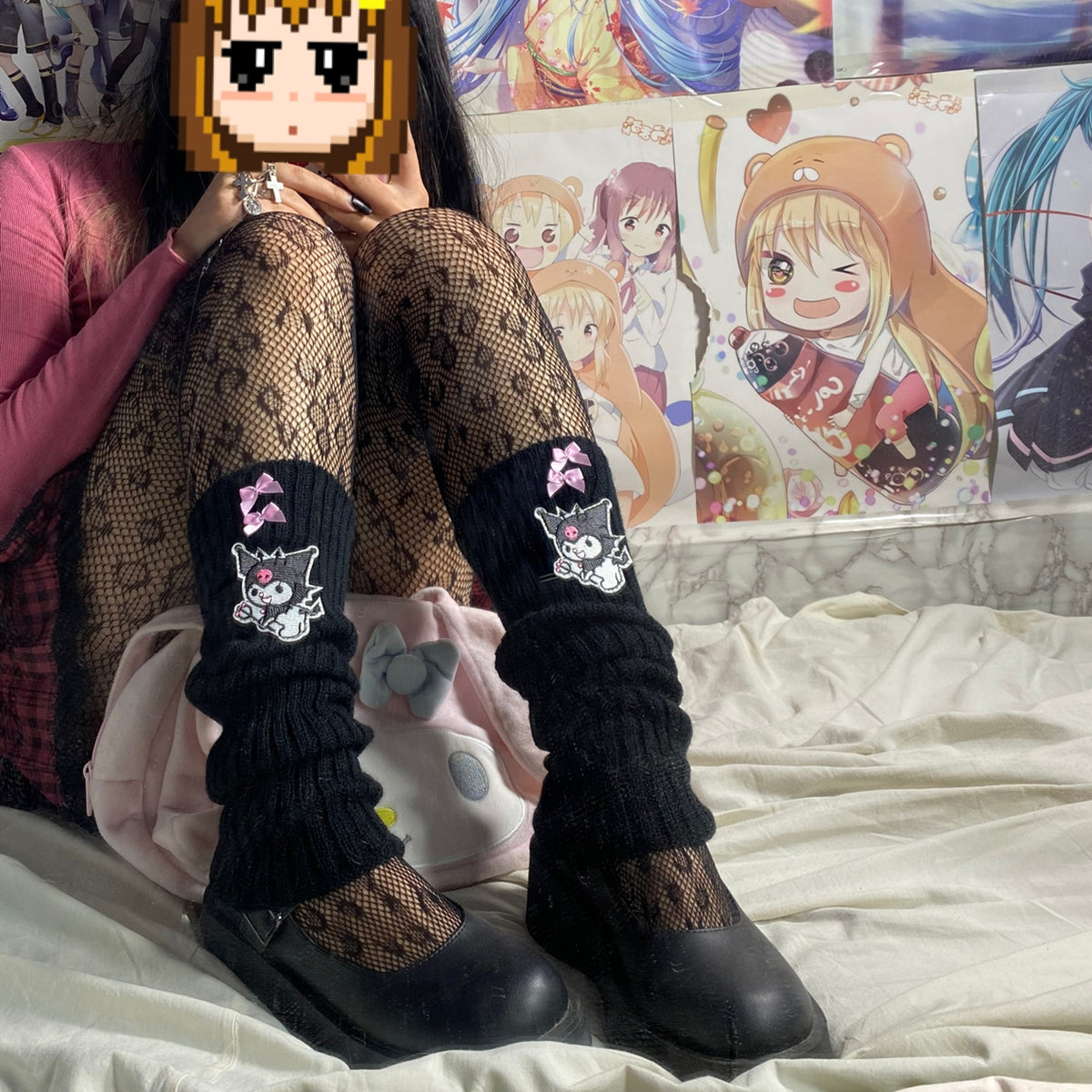 Kuromi dark cute sweetheart socks DB7137