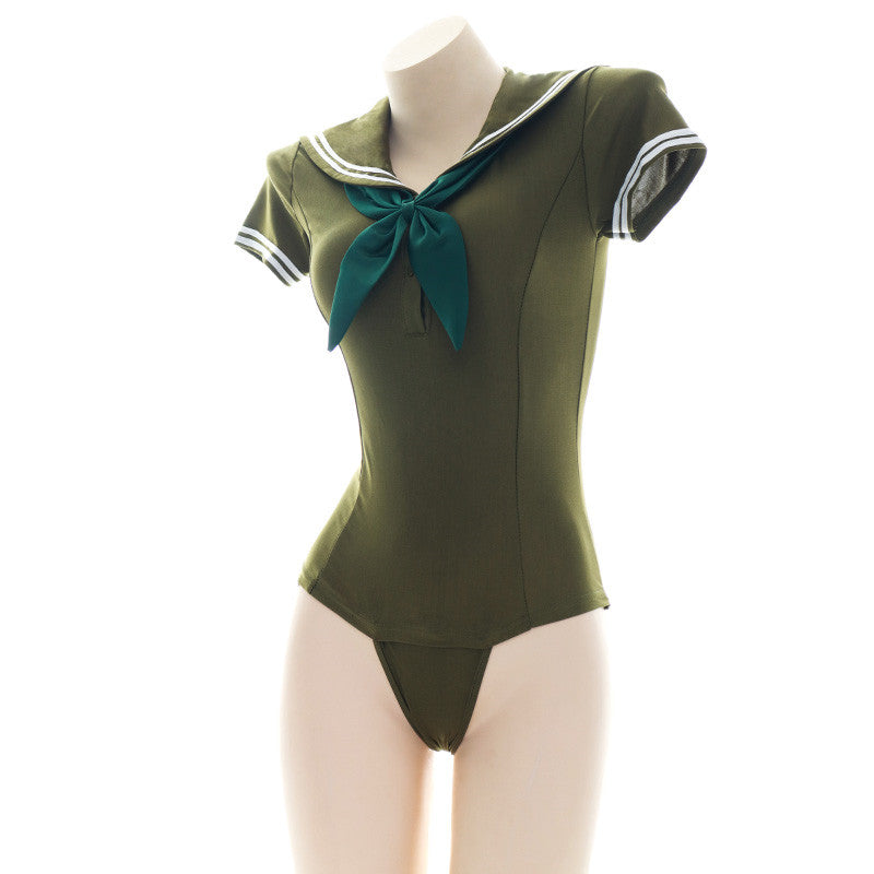 Army Green One-Piece Swimsuit DB5785