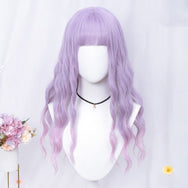 Purple gradient curly hair wig DB6942