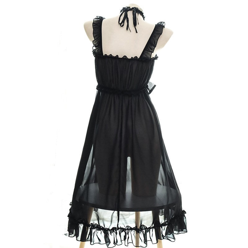Black sexy nightdress DB6223