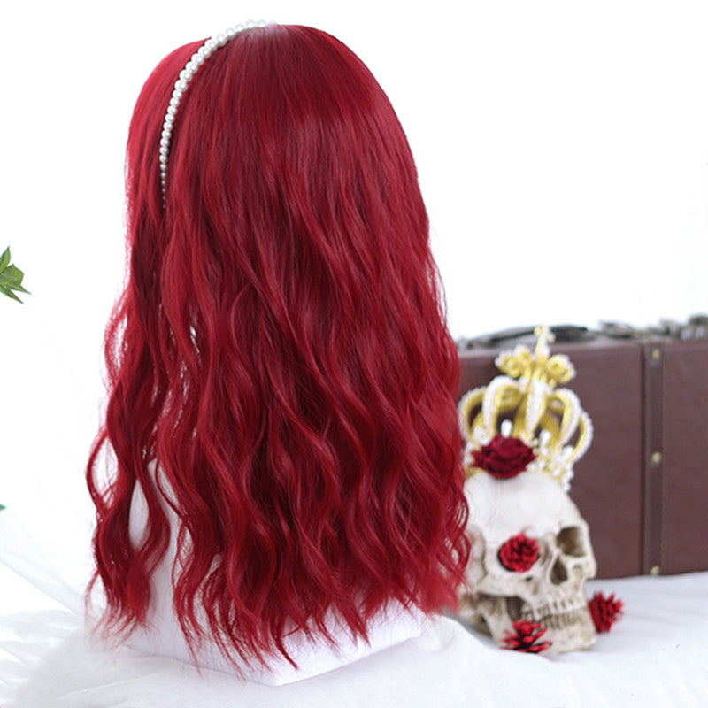 Harajuku Rose Red Long Curly Wig DB5447