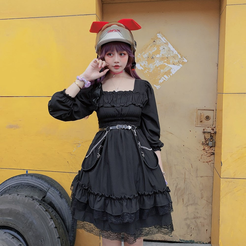Black lolita dress   DB6124