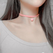 Pink Bell Pendant Clavicle Chain DB5405