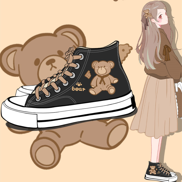 cute bear canvas shoes DB7713