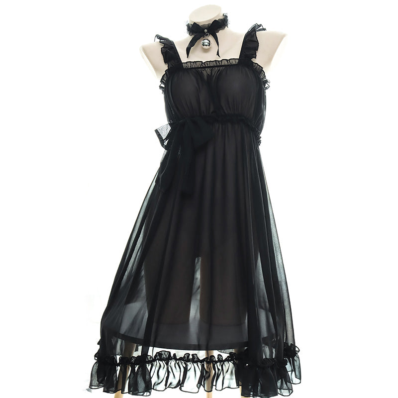 Black sexy nightdress DB6223