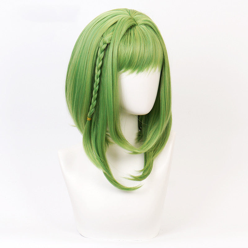 Anime cos green braid wig DB5391