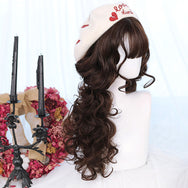 Harajuku Lori tri-color medium long curly hair wig DB5186