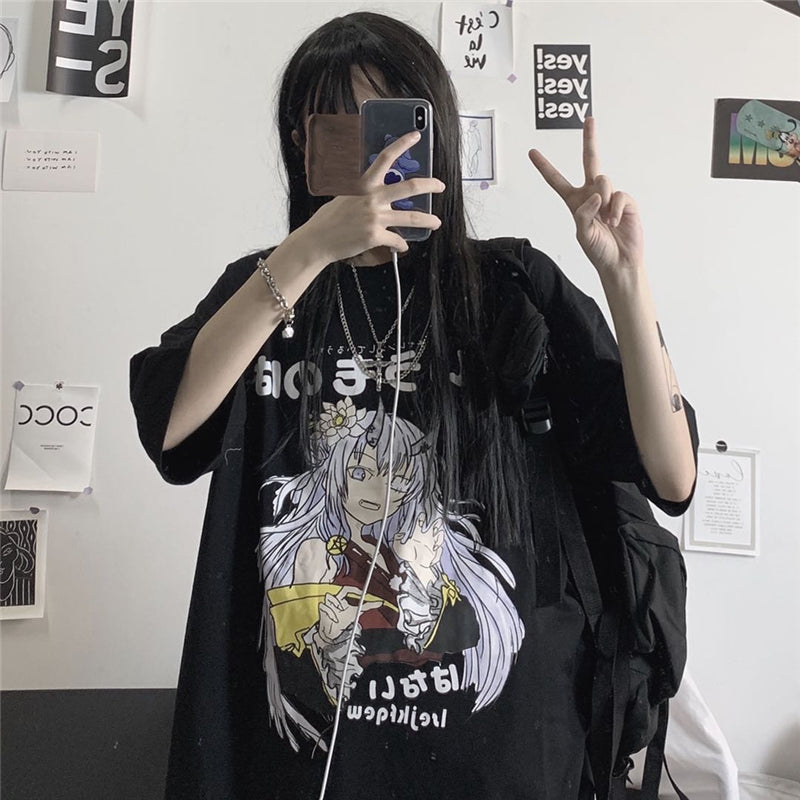 Dark anime girl short sleeve T-shirt DB5681