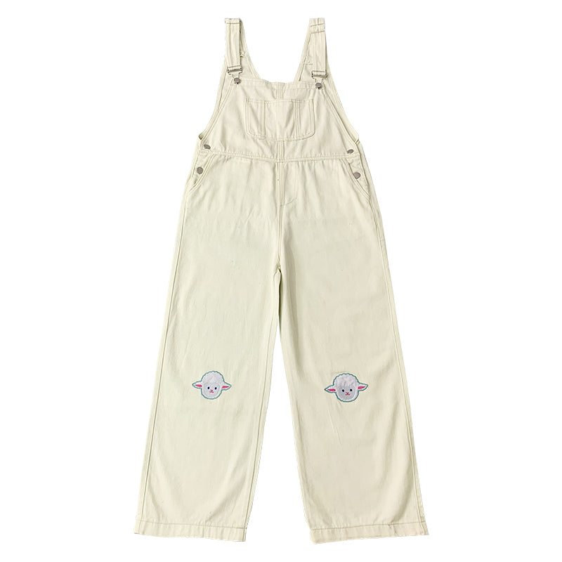 Lamb embroidered overalls DB5995