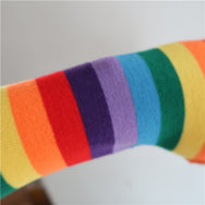 Rainbow knitted gloves DB5417