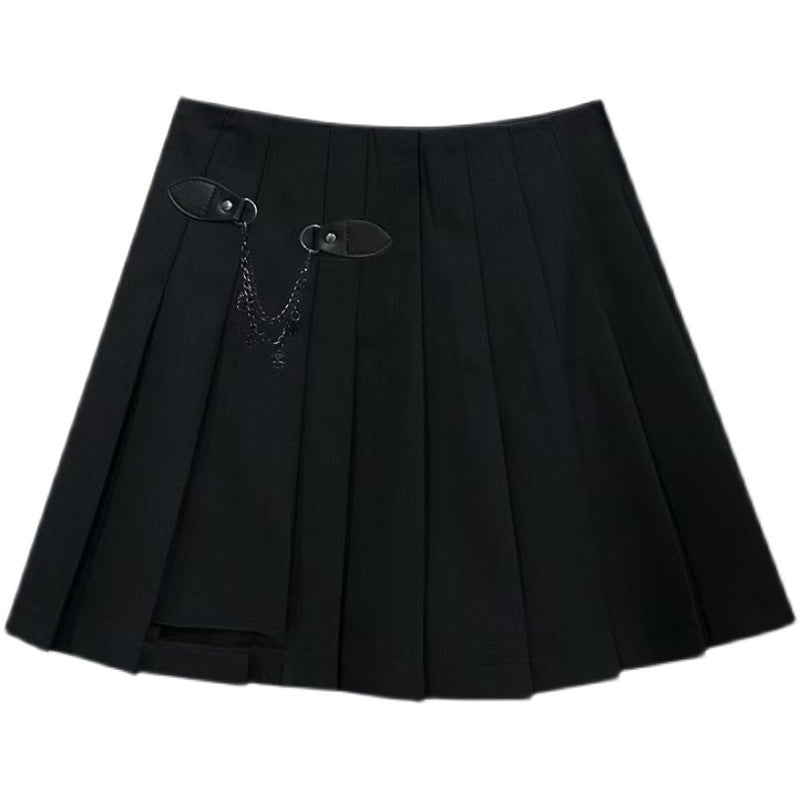Plus Size High Waist Black Skirt DB7578