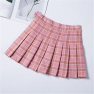 All-match check pleated skirt DB5398