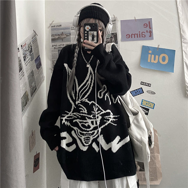 Harajuku rabbit print sweater  DB7785