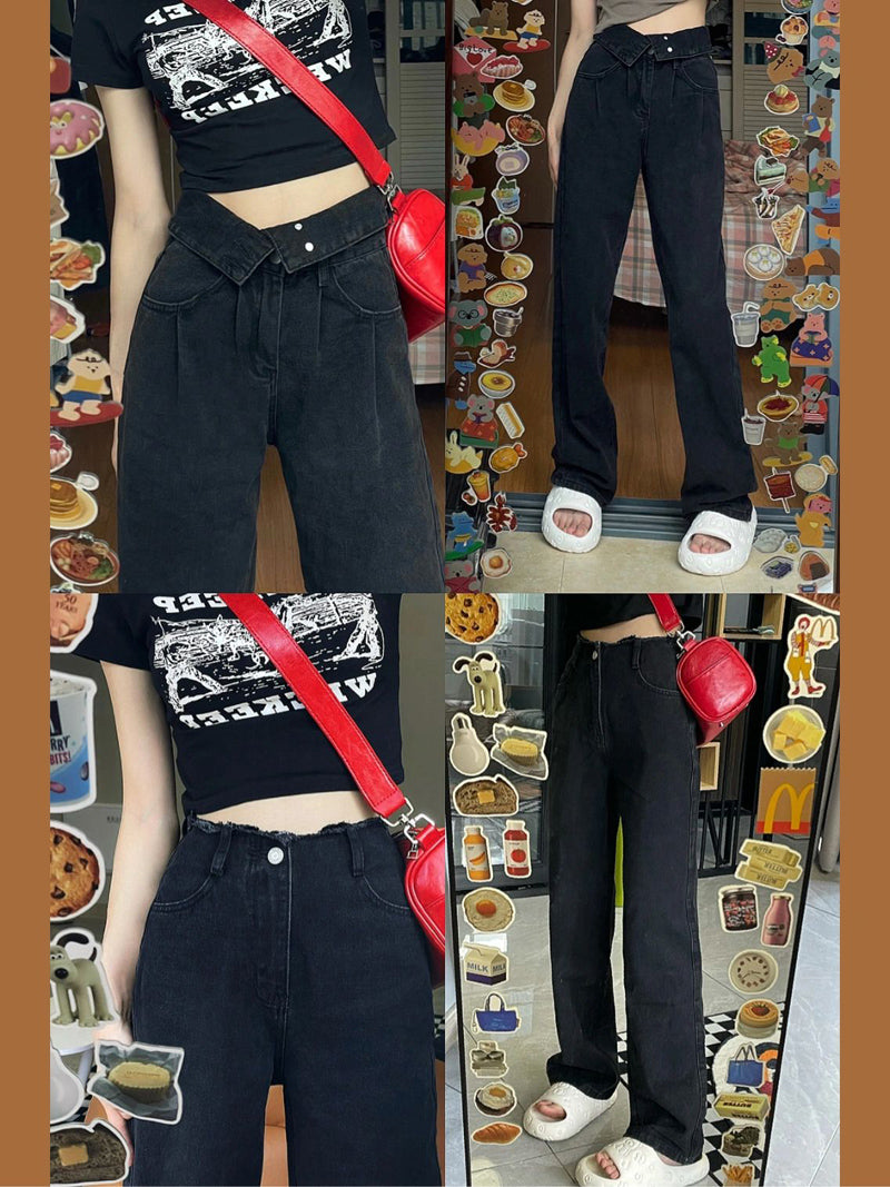 Black High Waist Jeans  DB7775