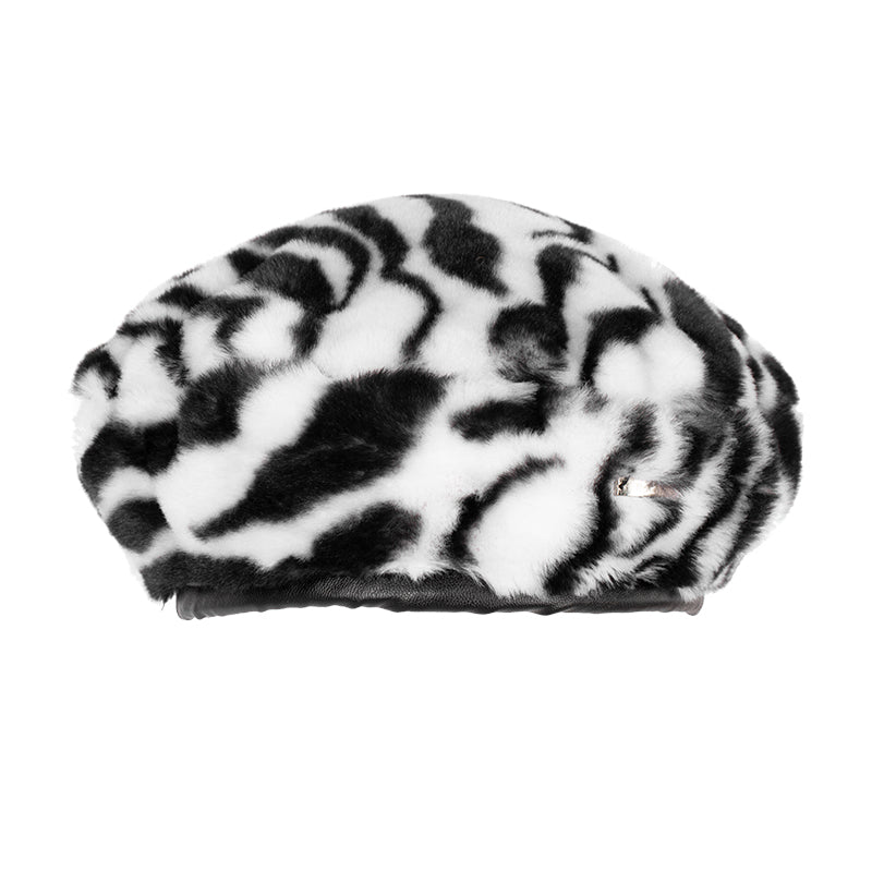 Black and white stripes beret DB6492