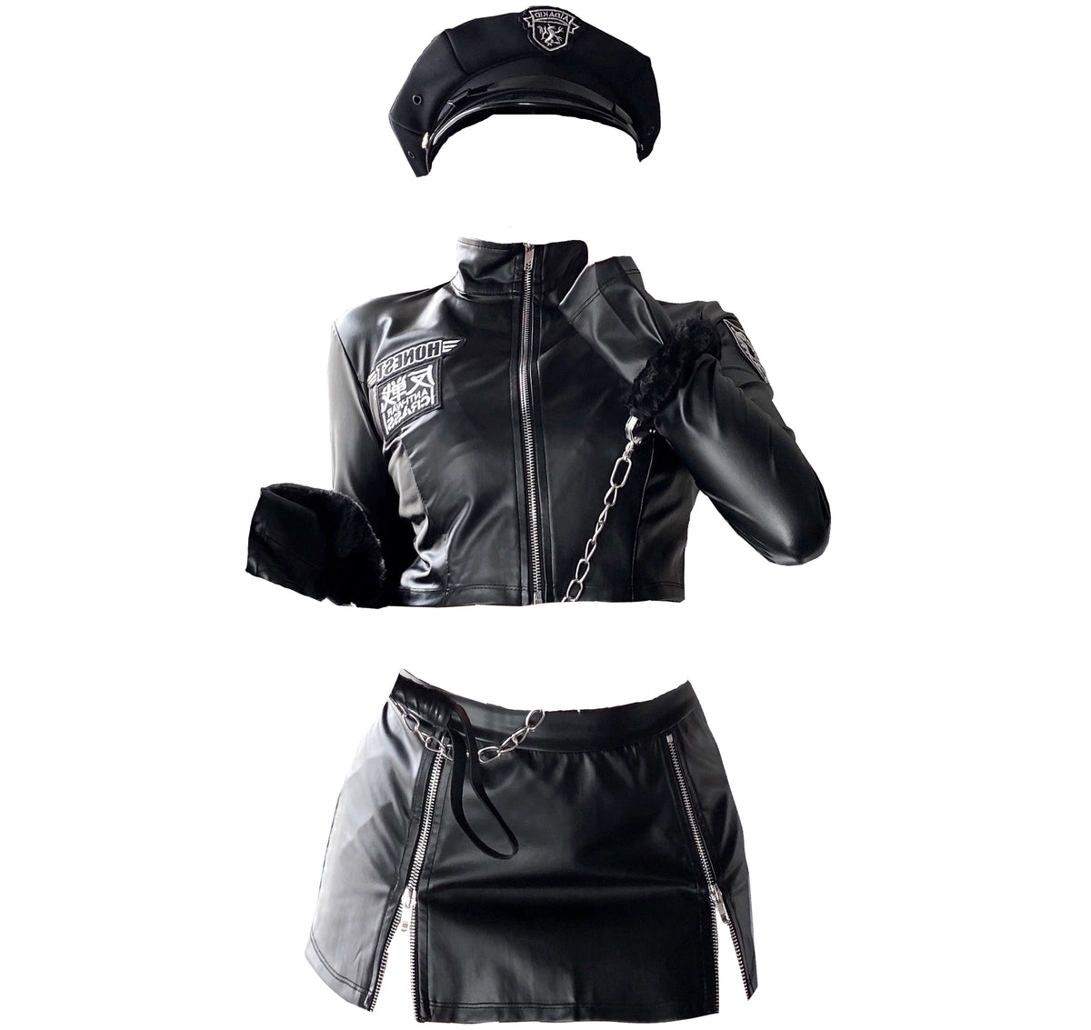 Leather sexy uniform suit DB7268