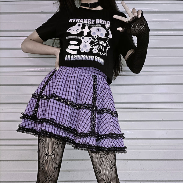 Y2K punk dark skirt DB7190