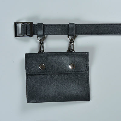 Dark leather belt DB4196