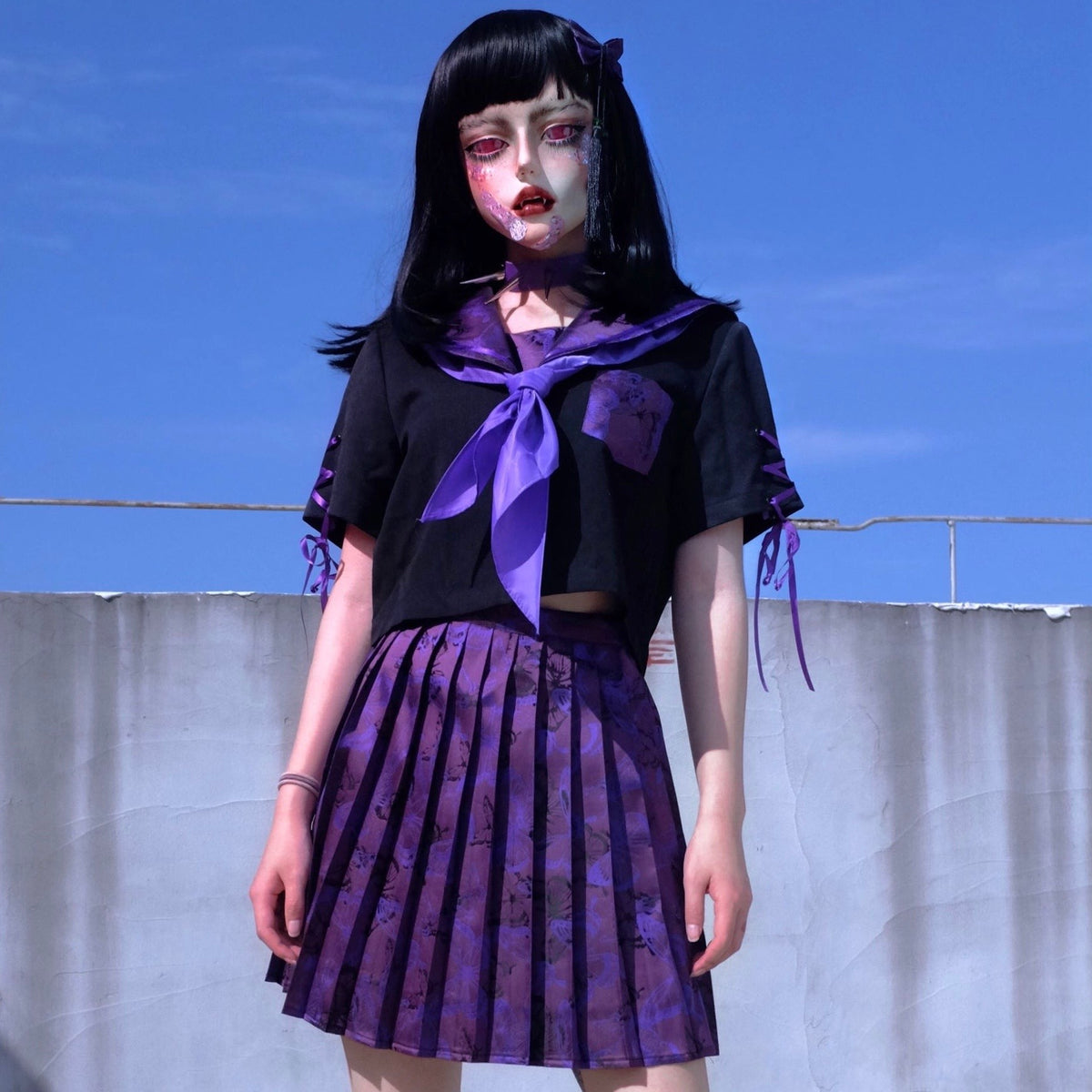 Purple Butterfly Sailor Suit Uniform Set DB5751