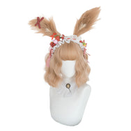Lolita squirrel ears + milk tea short wig DB5081