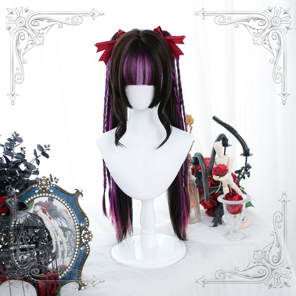 Harajuku purple black gradient wig DB7265