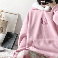 Cute embroidered hooded jacket DB6475