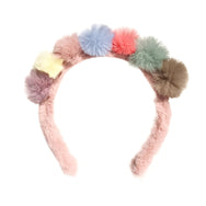 Colored hair ball headband DB4977