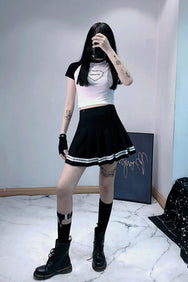 Dark College Pleated Skirt DB4209