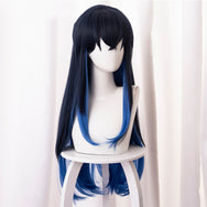 Hashibira Inosuke cos dark blue gradient blue wig DB4963