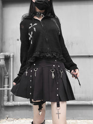 punk pleated skirt  DB7822