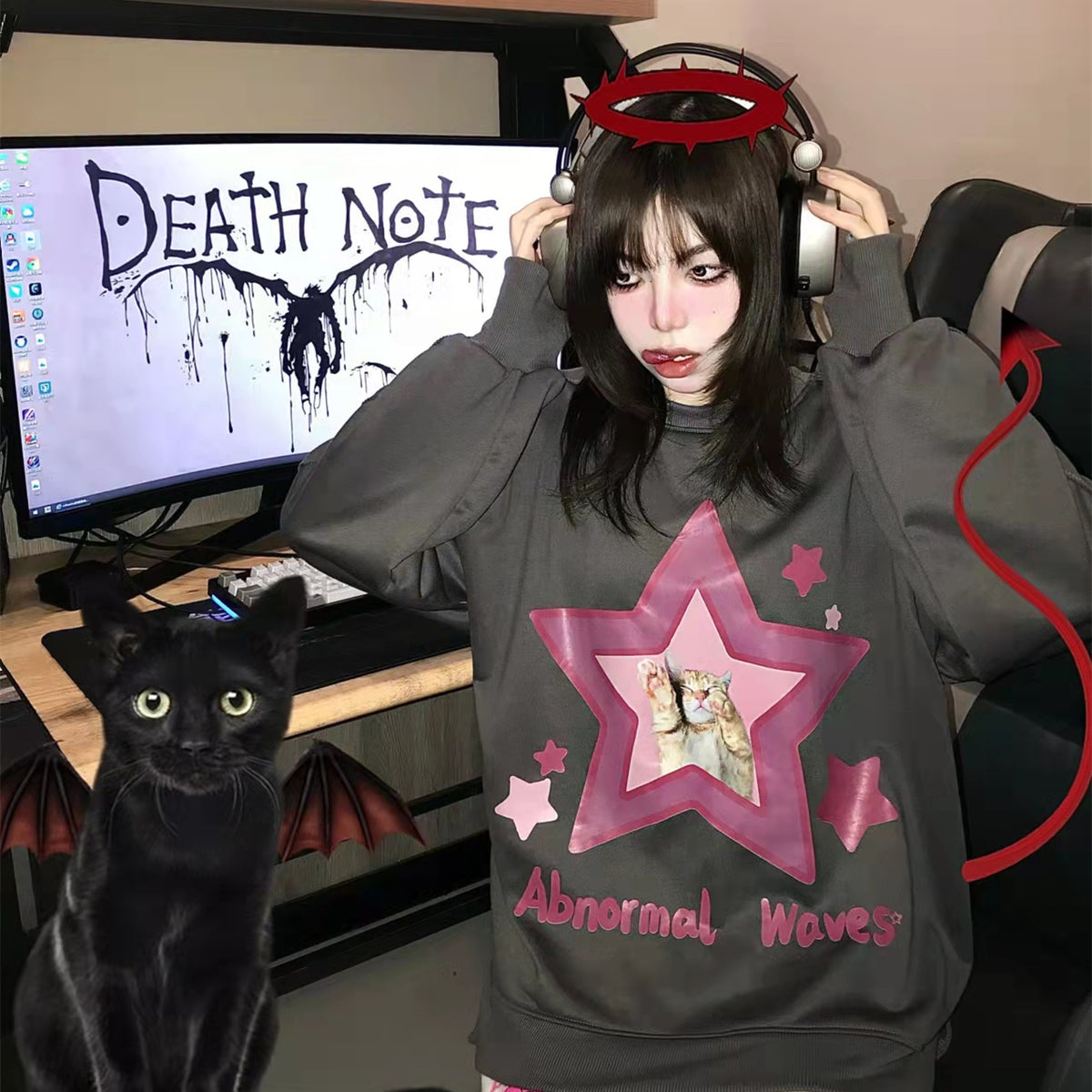 cat print sweatshirt DB7733