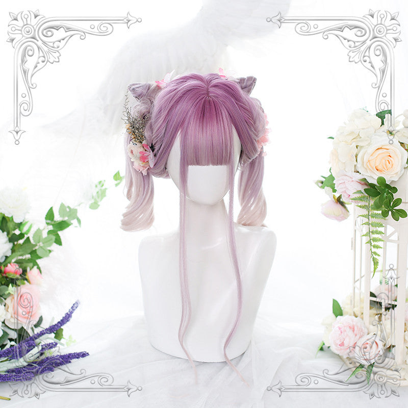 Lolita purple gradient long curly hair wig DB5816