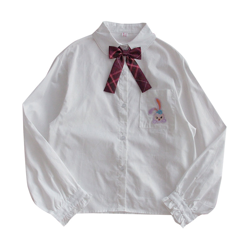 All-match bow white shirt DB5964