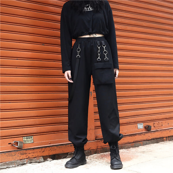 Punk chain casual pants DB5423