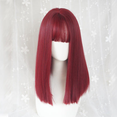 Wine red clavicle wig DB4074