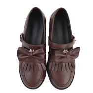 Lolita Bowknot College Leather Shoes DB5875