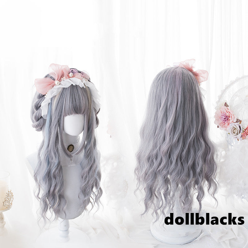 Lolita three-color highlights curly hair wig DB4788