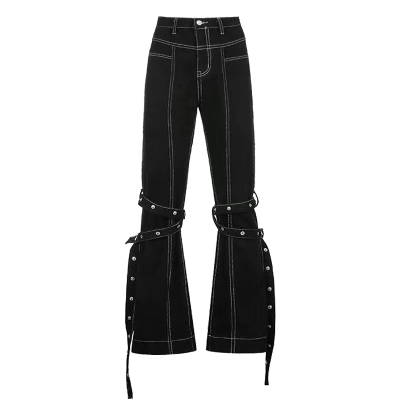 Punk button-line jeans DB7379