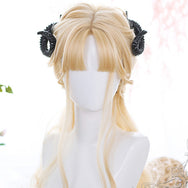 Lolita Harajuku blonde long curly hair wig DB5052