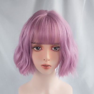 Pink purple short wig DB4099