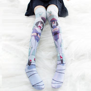 Zombie girl printed paint socks DB4670