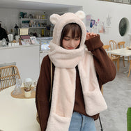Cute bear hooded scarf DB6293