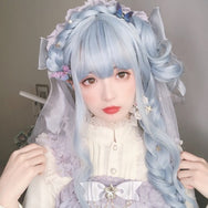 Lolita water blue curly hair wig DB4787