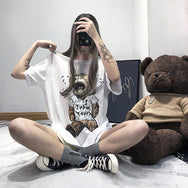 Dark printed bear t-shirt DB4151